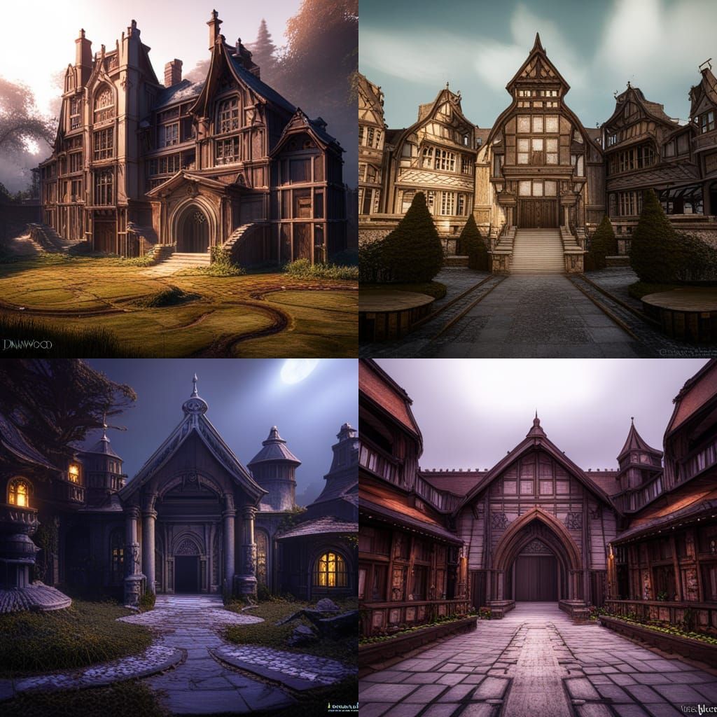 Fantastical Darkwood Manor Concept Art