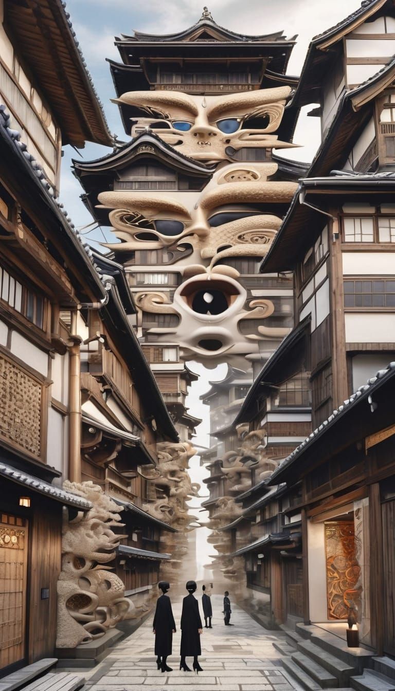 Teratoid Figures in Traditional Japanese Architecture Styles