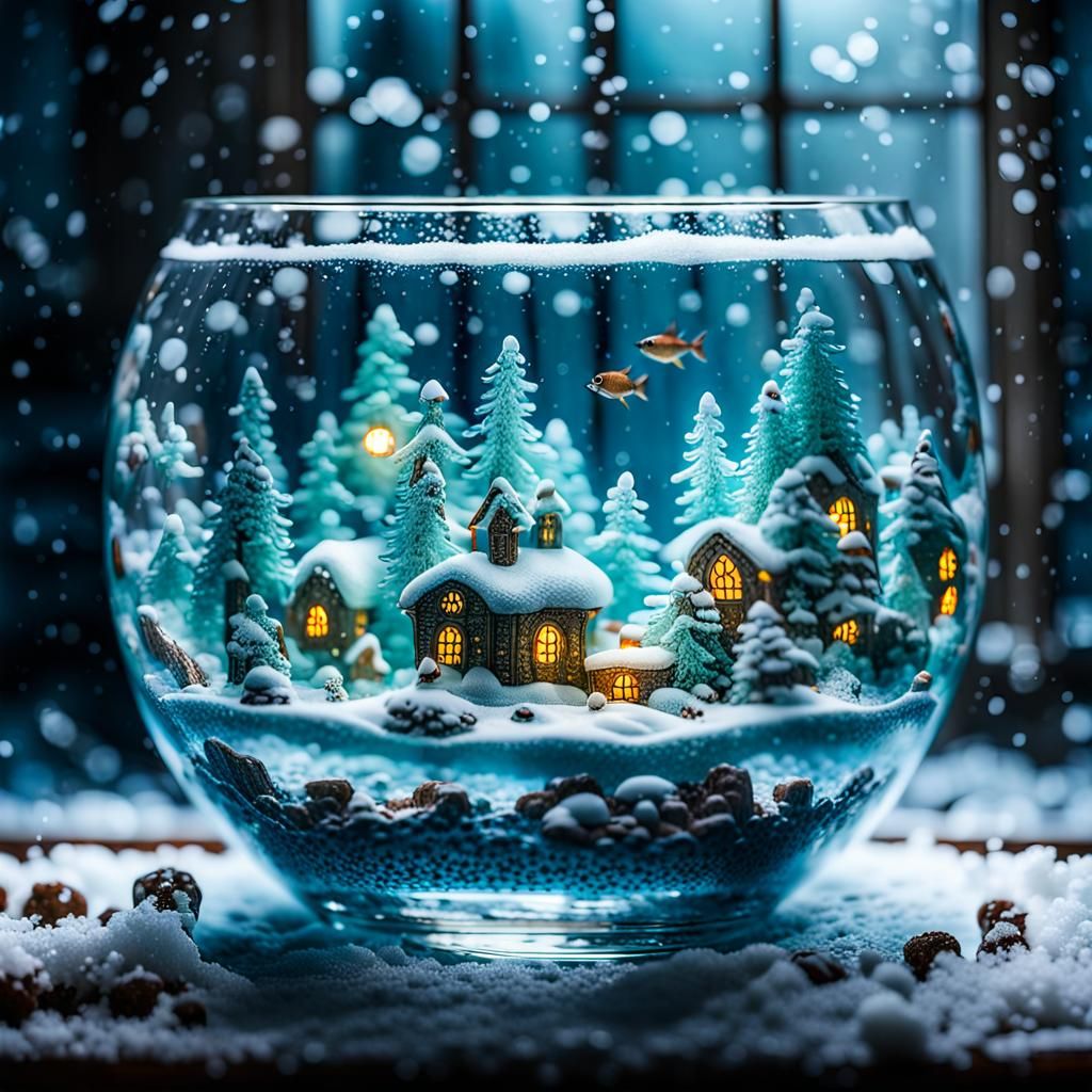 TINY WORLD IN GLASS BOWL