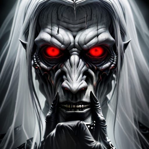 Hyperrealistic Demon Portrayed in Crystal Ball Photography S...