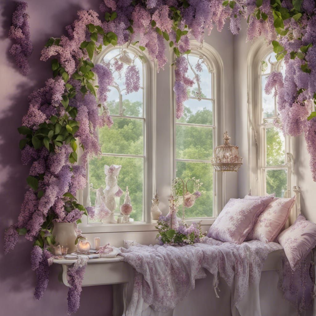 Rococo Fairy Princess Room with Lilacs
