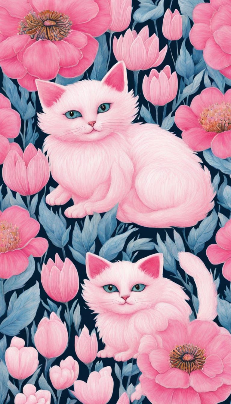Pink Kitten Flowers: A Whimsical Floral Fantasy