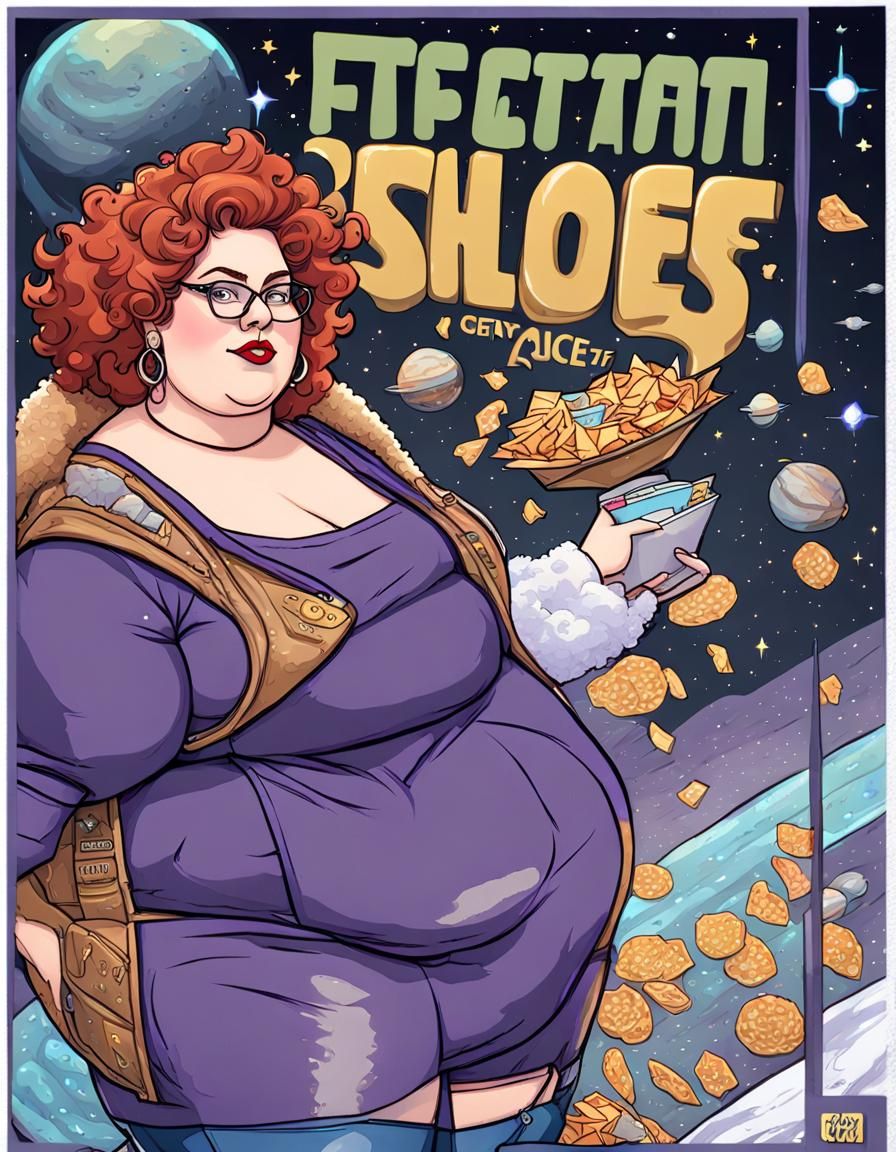 Plus-Size Model in Space-Themed Chip Ad