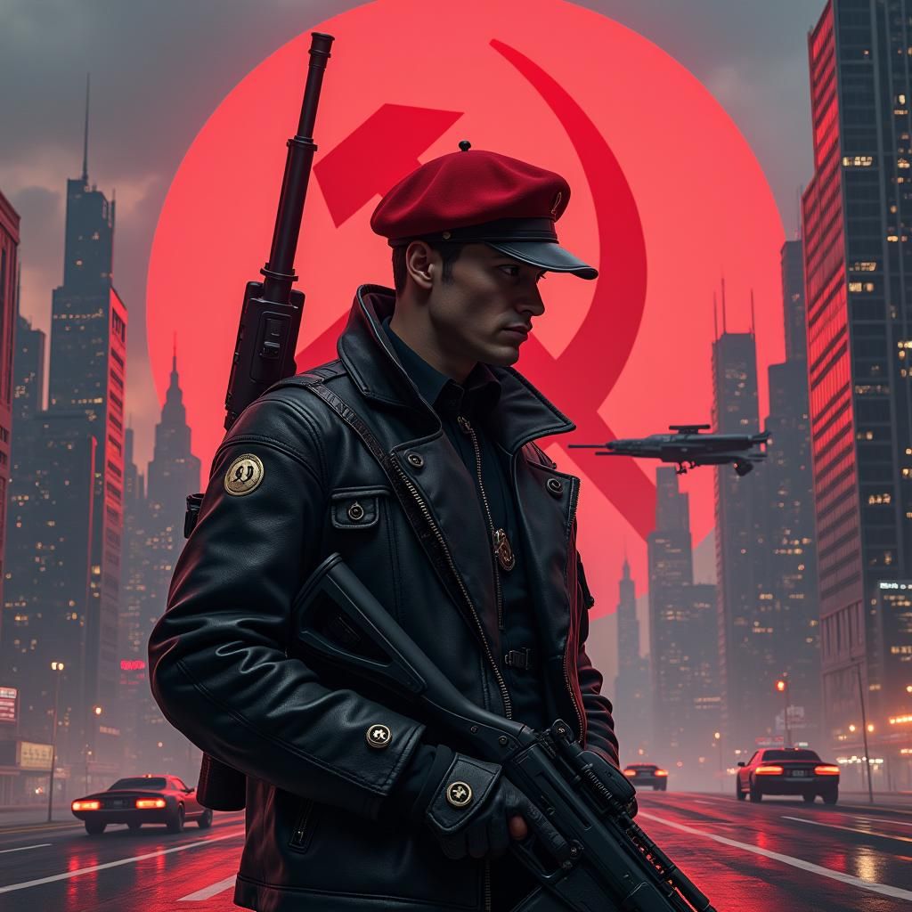 Futuristic Communist Security in Dystopian Metropolis