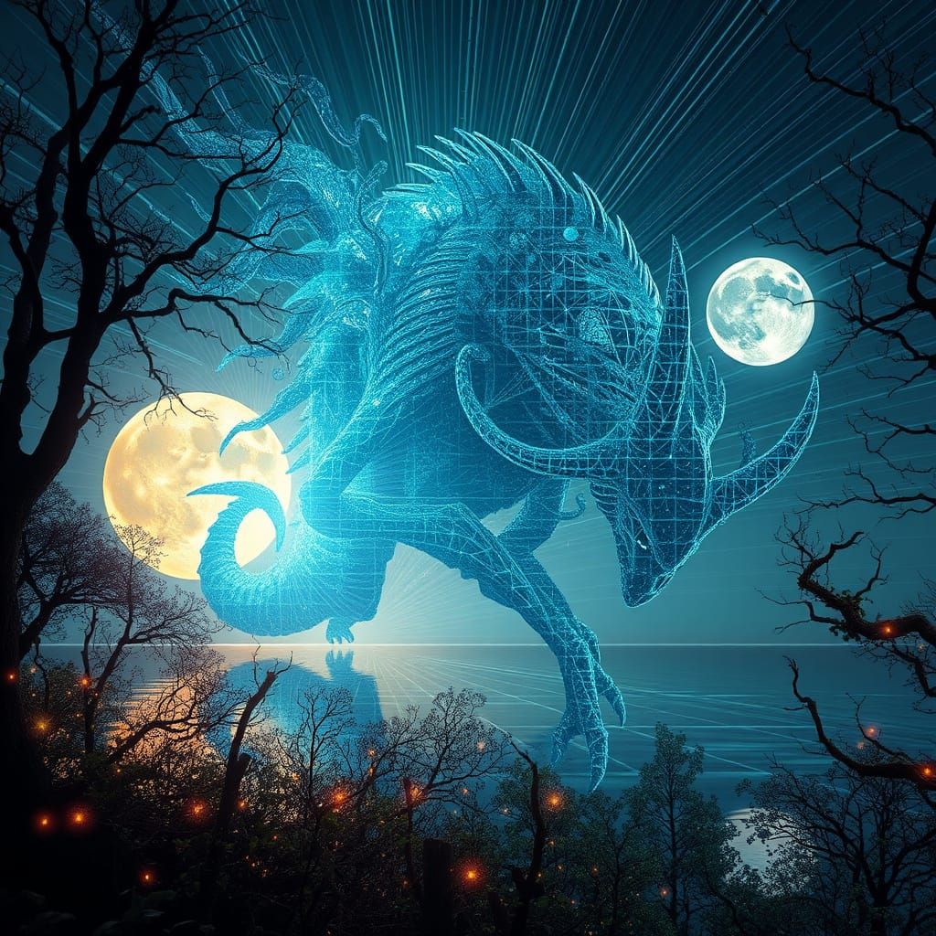 Gargantuan Grid Beast Transforms into Portal