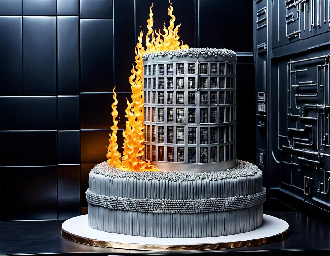 Die Hard Cake Sculpture: Nakatomi Plaza in Photorealism