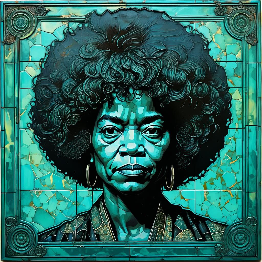 Multiracial President Portrait in Dystopian Grunge Style