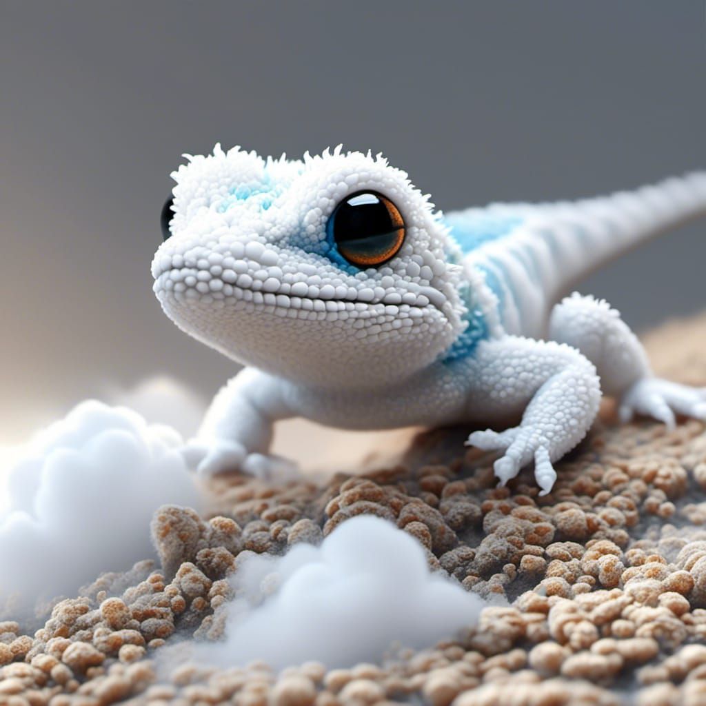 Adorable Gecko Cloud Lizard