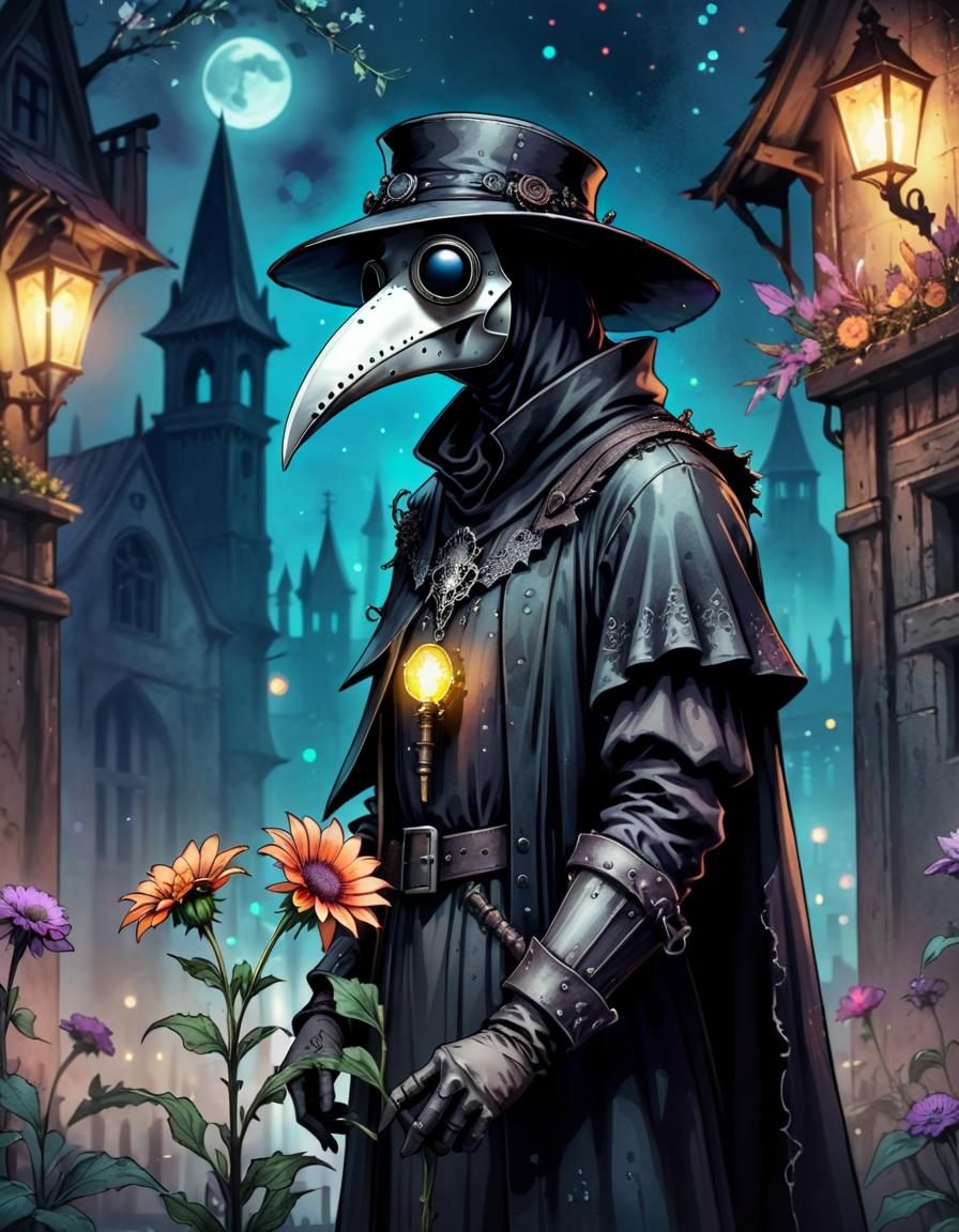 Plague Doctor in Post-Apocalyptic World