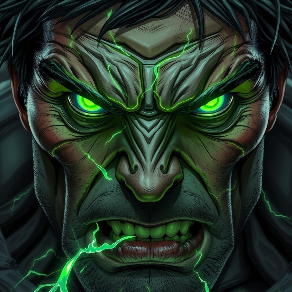 Bruce Banner's Eyes Glow with Gamma Energy