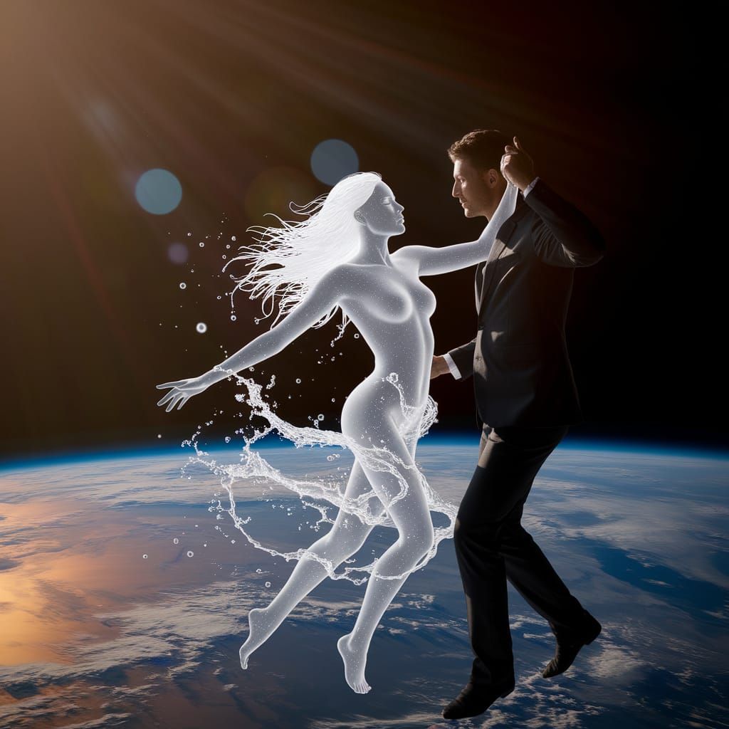 Ethereal Goddess Nyarlathotep Dances in Cosmic Harmony