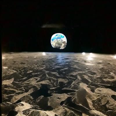 Surreal Earth View from the Moon