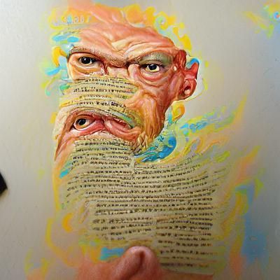 Chaotic Economy: A Detailed Gouache Painting