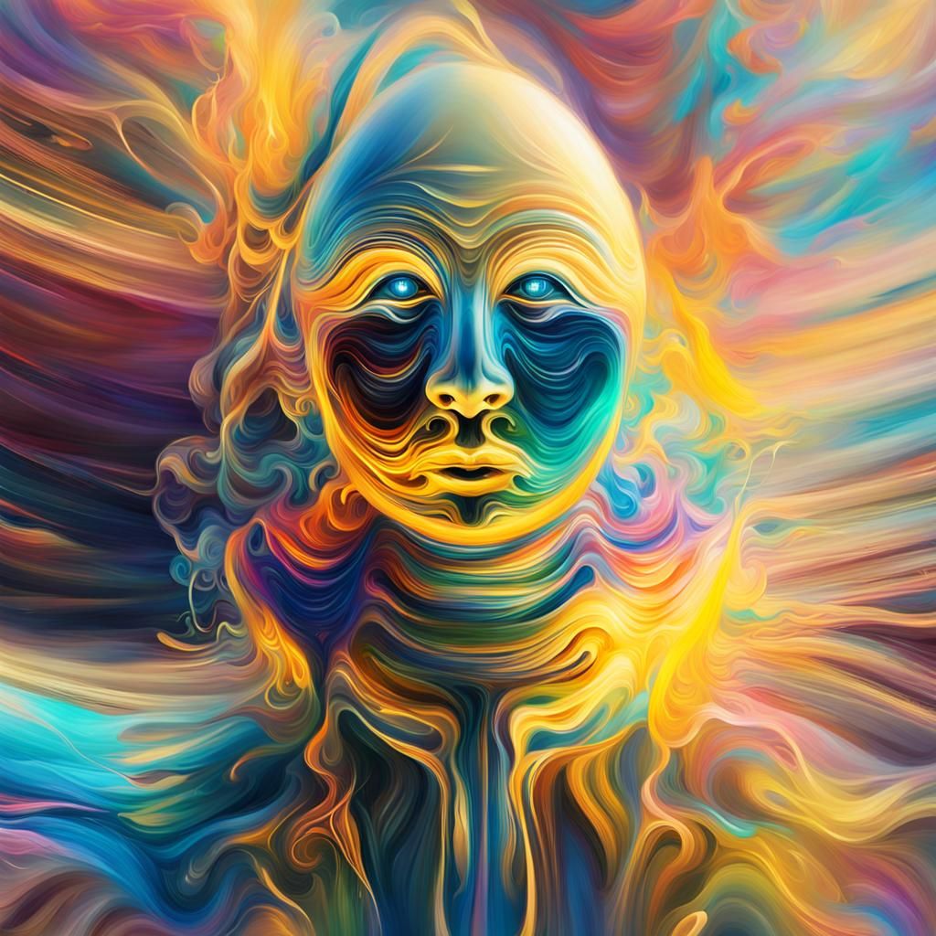 Ethereal Entity of Swirling Colors as Abstract Fauvist Art