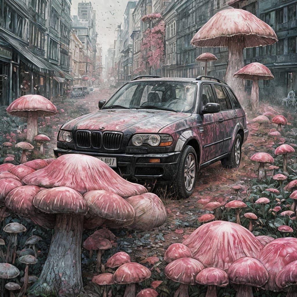 BMW X7 Speeds Through Fantastical Mushroom Field in Vibrant ...