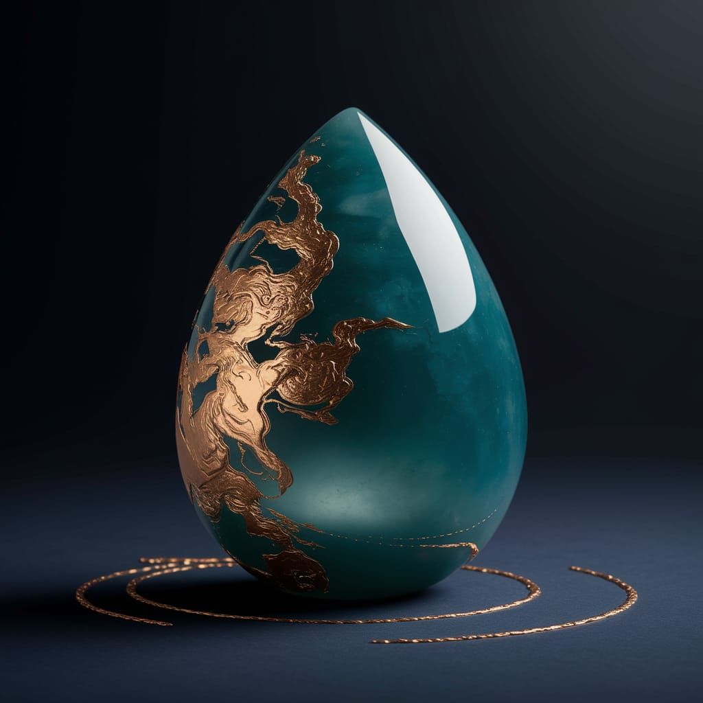 Abstract Ancient Jade Concept Art in Composite Photograph St...