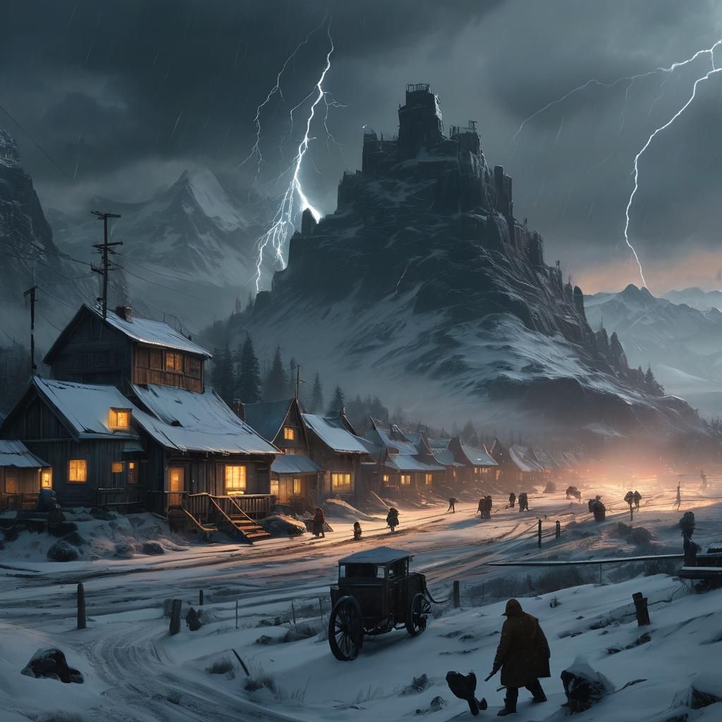 Dwarfs vs Orcs in Frosty Lightning Battle