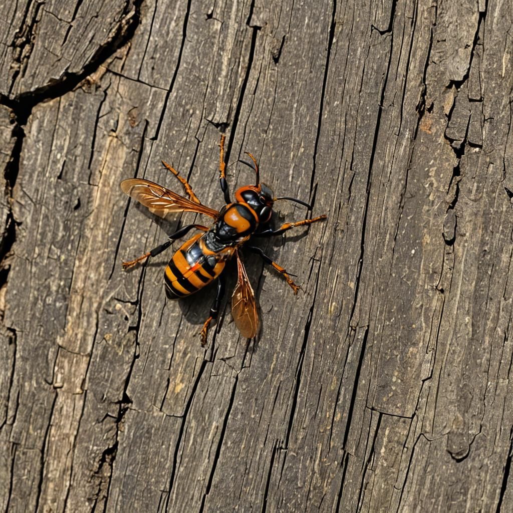 Detailed Image of an Asian Hornet