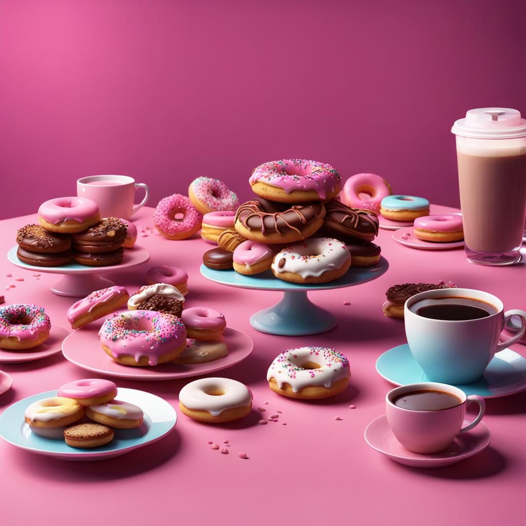 Table of Sweets: Detailed Matte Painting in 8K