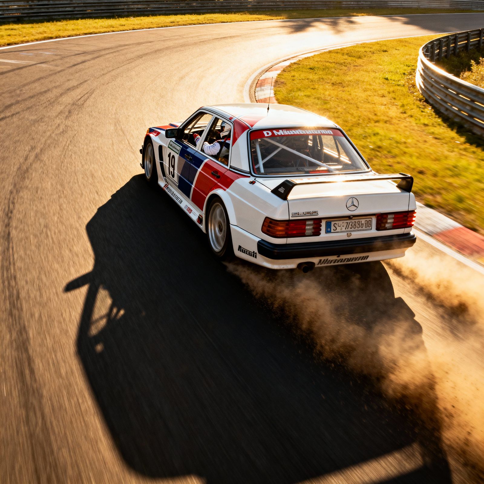 1993 Mercedes 190 DTM Car Racing at Nürburgring
