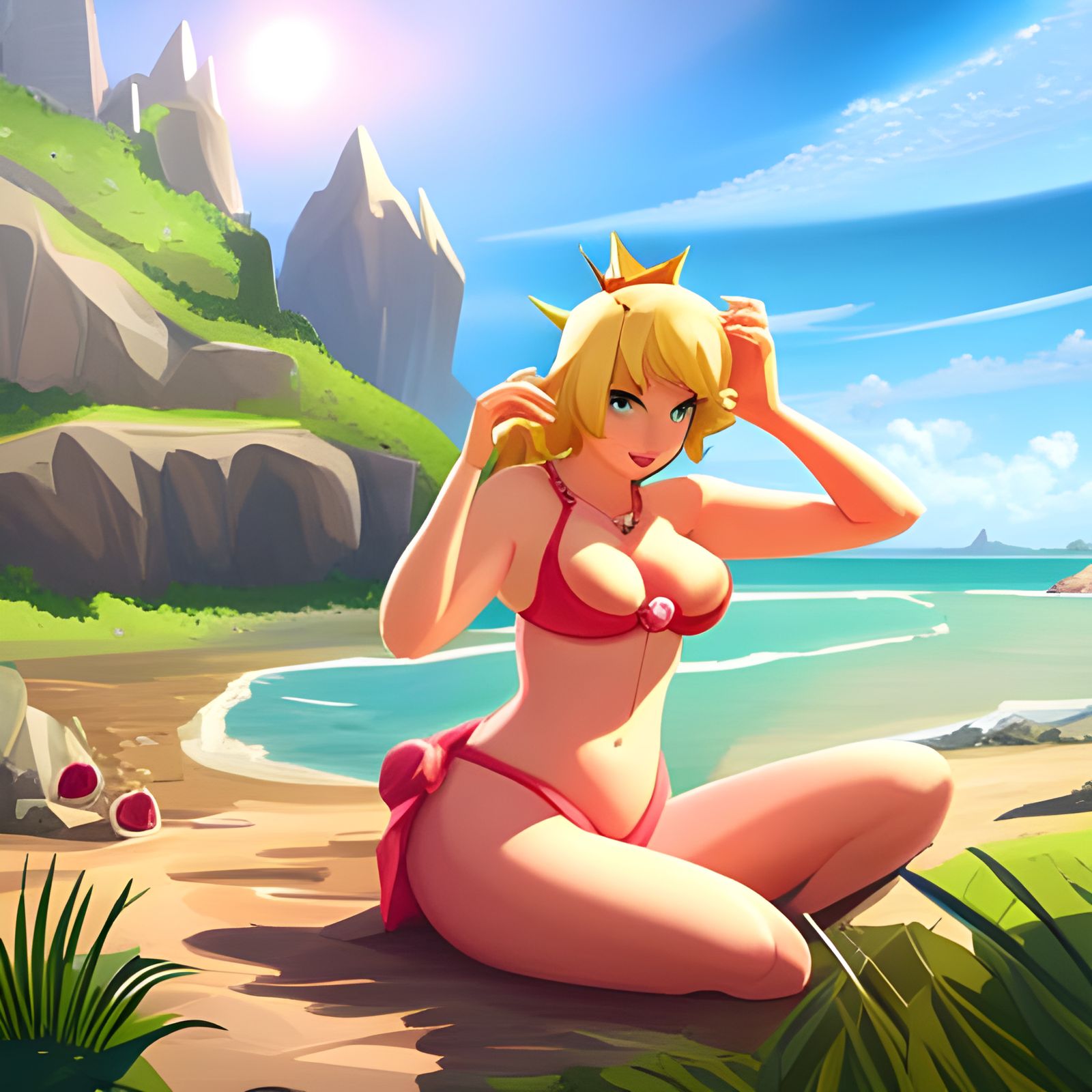 Bikini Woman Concept Art in 8K Resolution