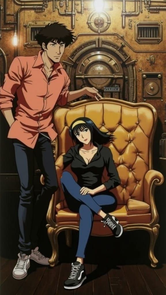 Confident Gentleman in Steampunk Ballroom