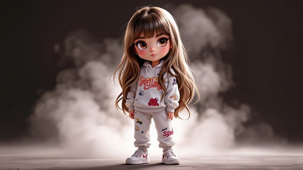 Chibi Portrait of Svetlana in Activewear