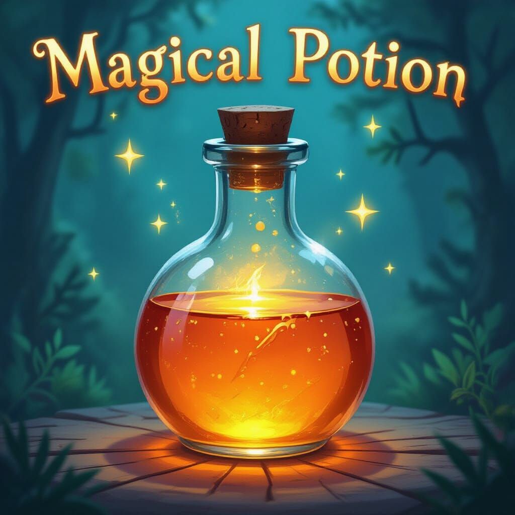 Magical Potion in Enchanted Forest