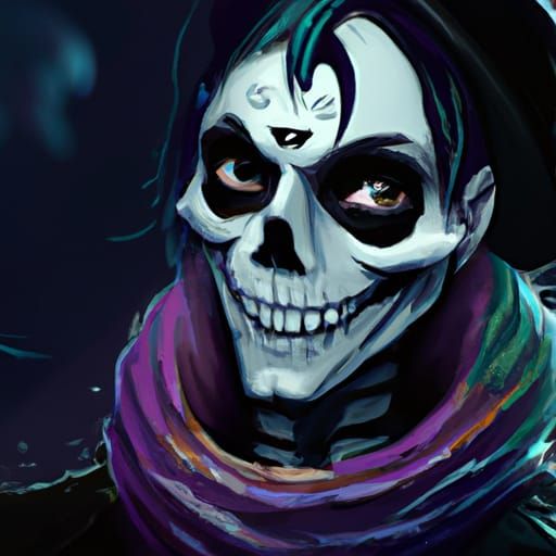 Jack Skelington Portrait in Hyperdetailed Style