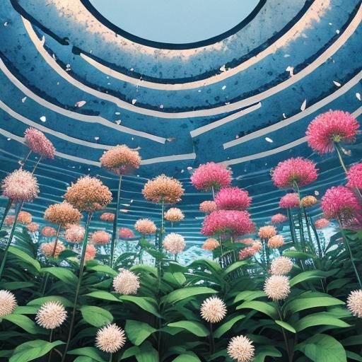 Fractured Botanical Geometry in Hyperrealistic Style