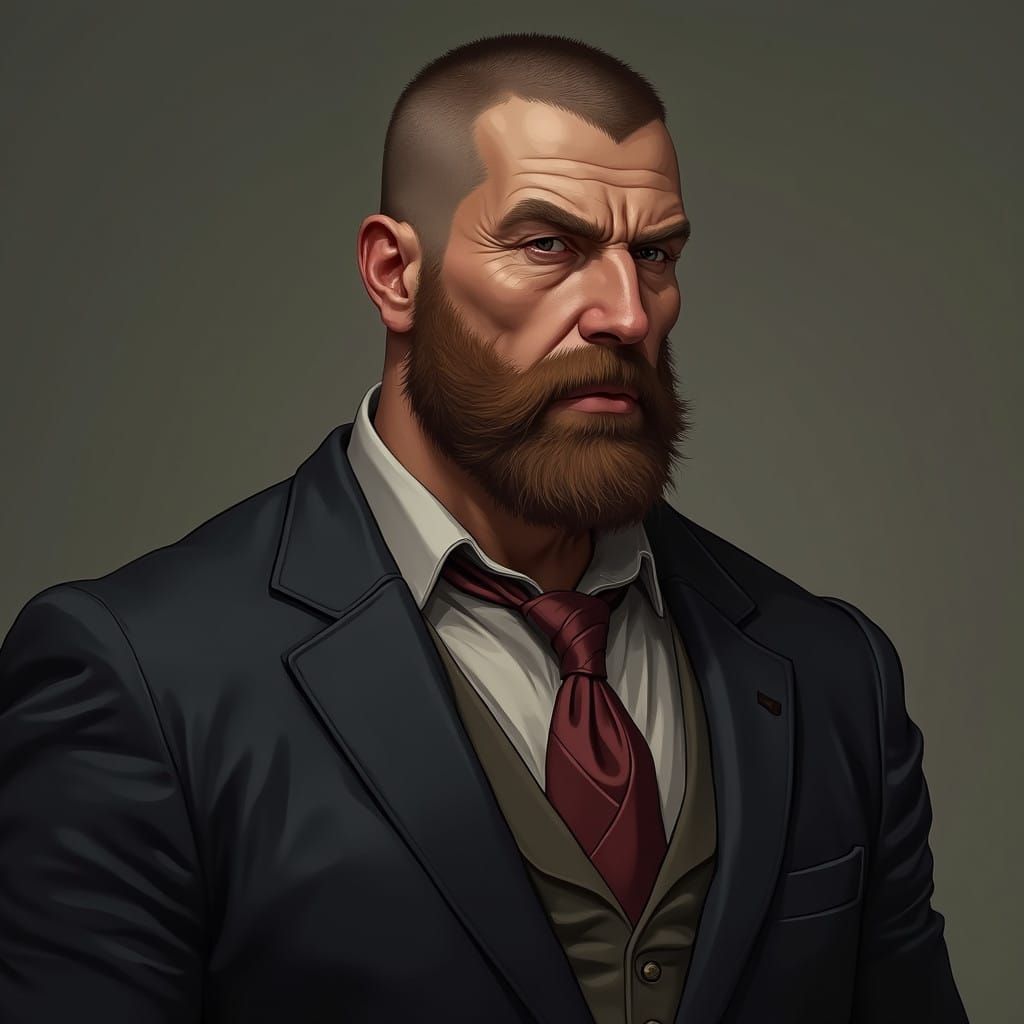 Dominant Formal Portrait in Earthy Tones