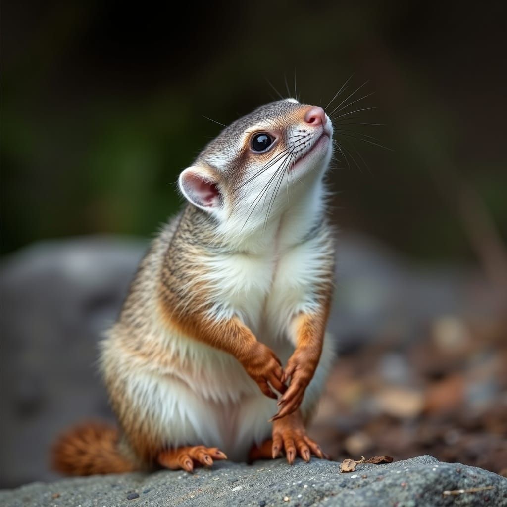 Stink Weasel Portrait in Vibrant Colors