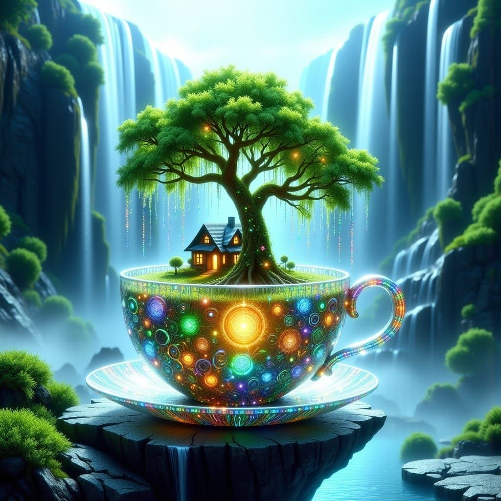 Crystal Teacup on Niagara Falls with Banyan Tree House