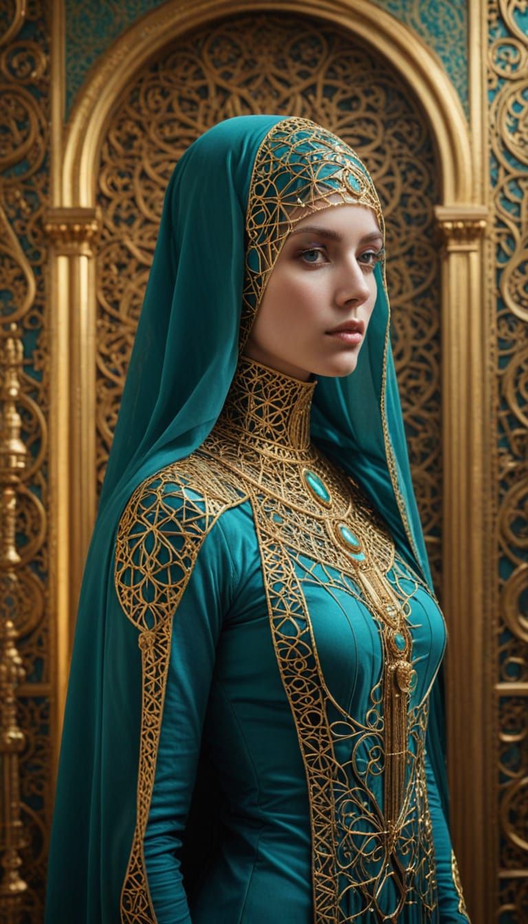 Ethereal Goddess in Ornate Splendor