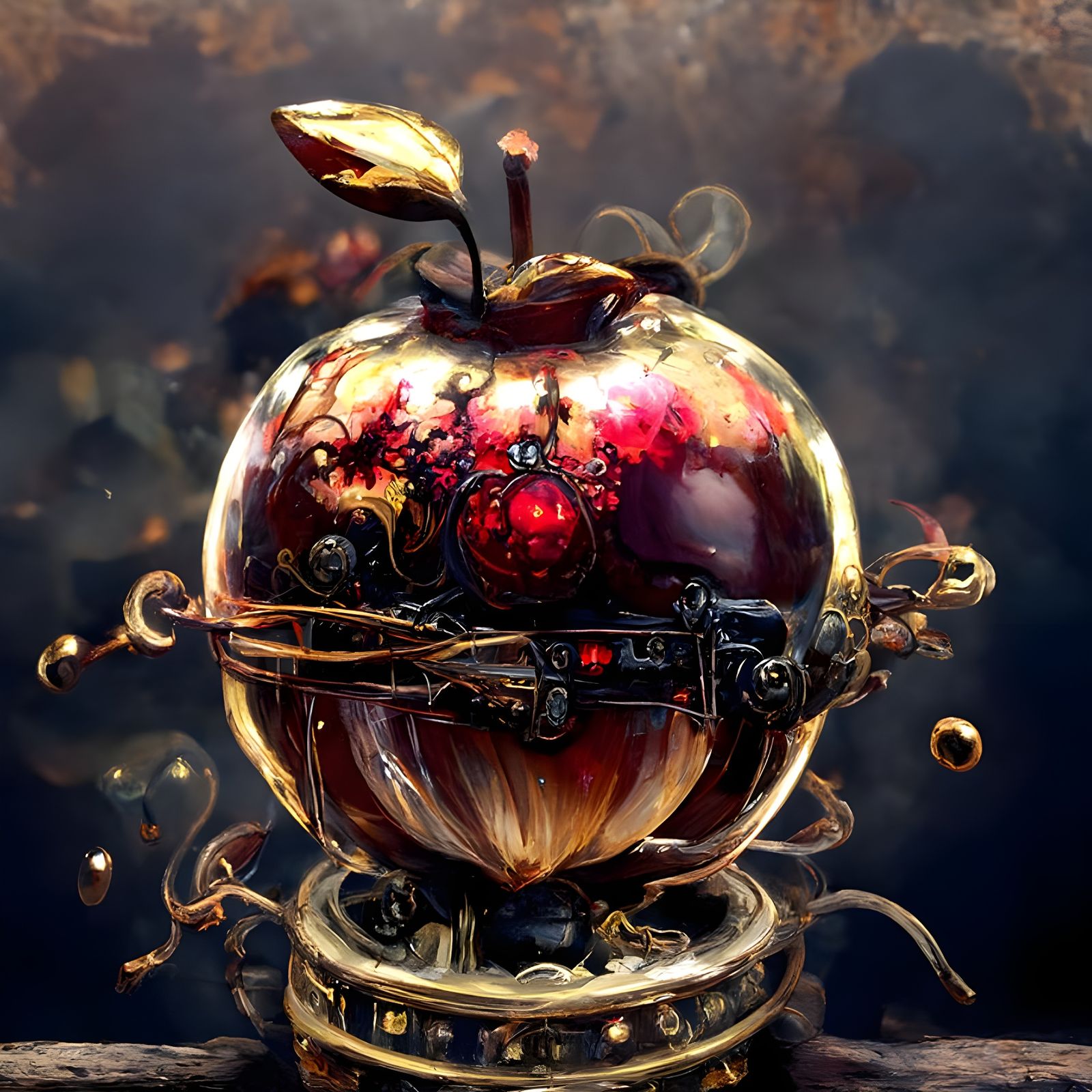The melting candy apple