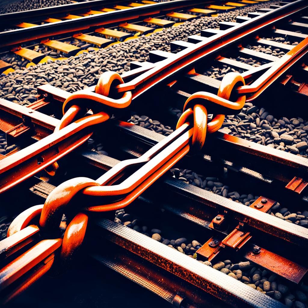 Railway Tracks Tied in a Knot Illusion