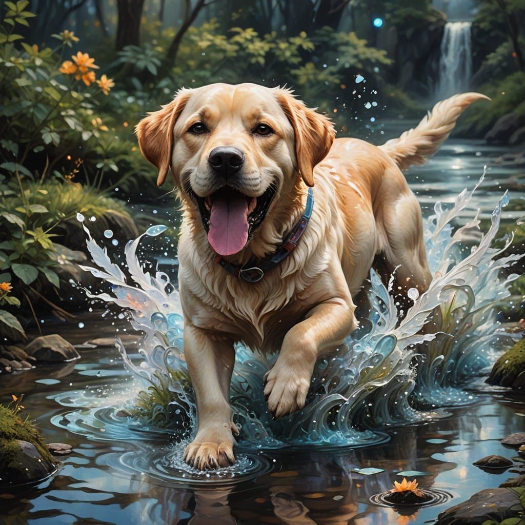 Surreal Mystical Being in Vibrant Oil Painting