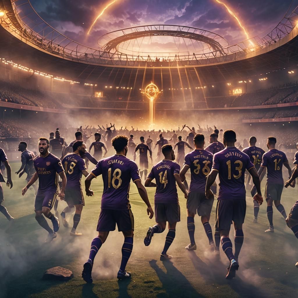 Arsenal Victory: Epic Fantasy Football Art