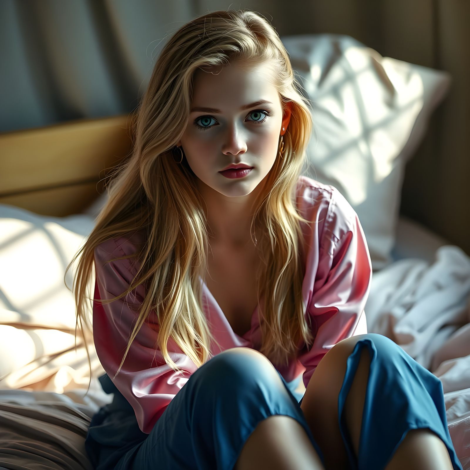 Sitting Beauty in Soft Focus