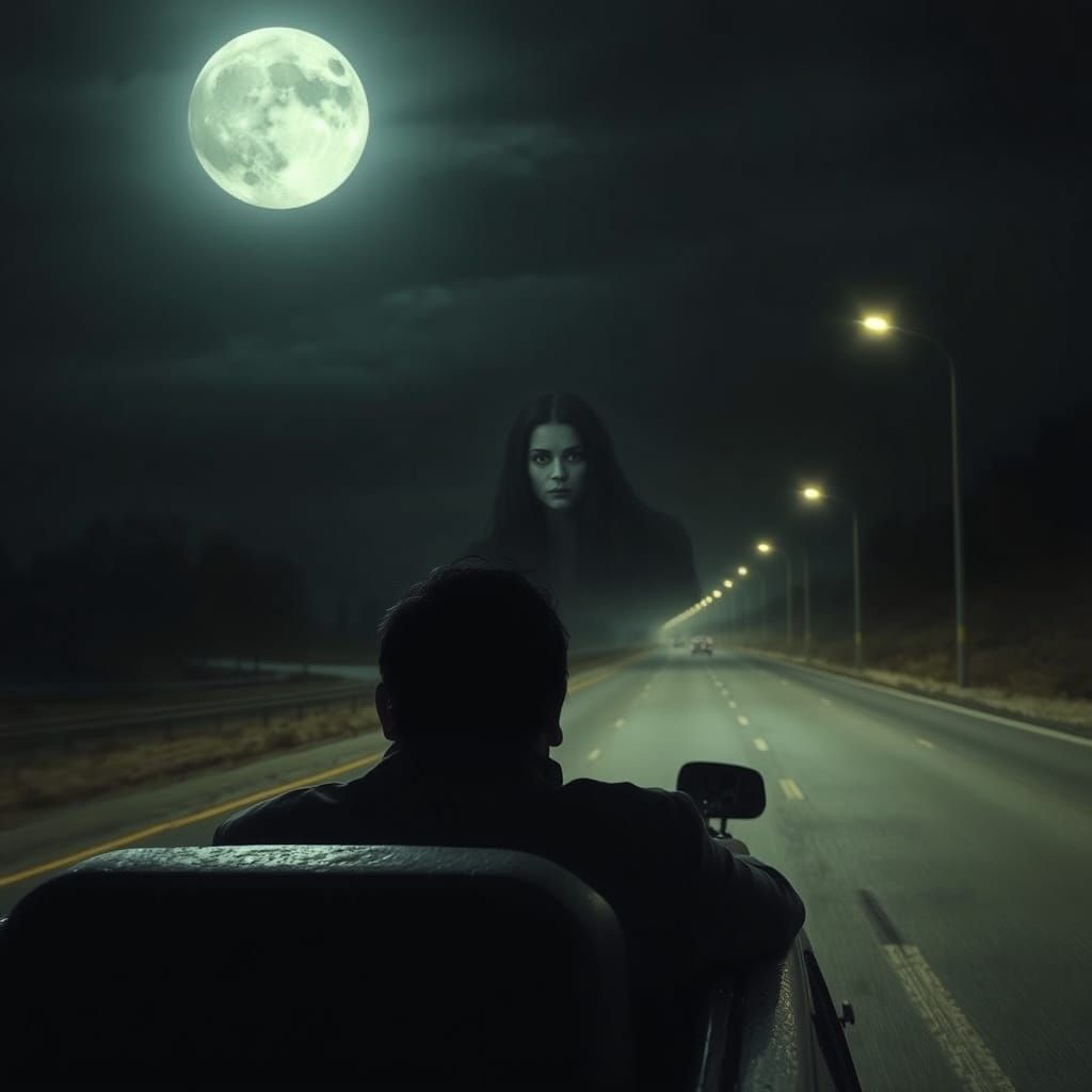 Foreboding Highway Encounter with the Pale Lady