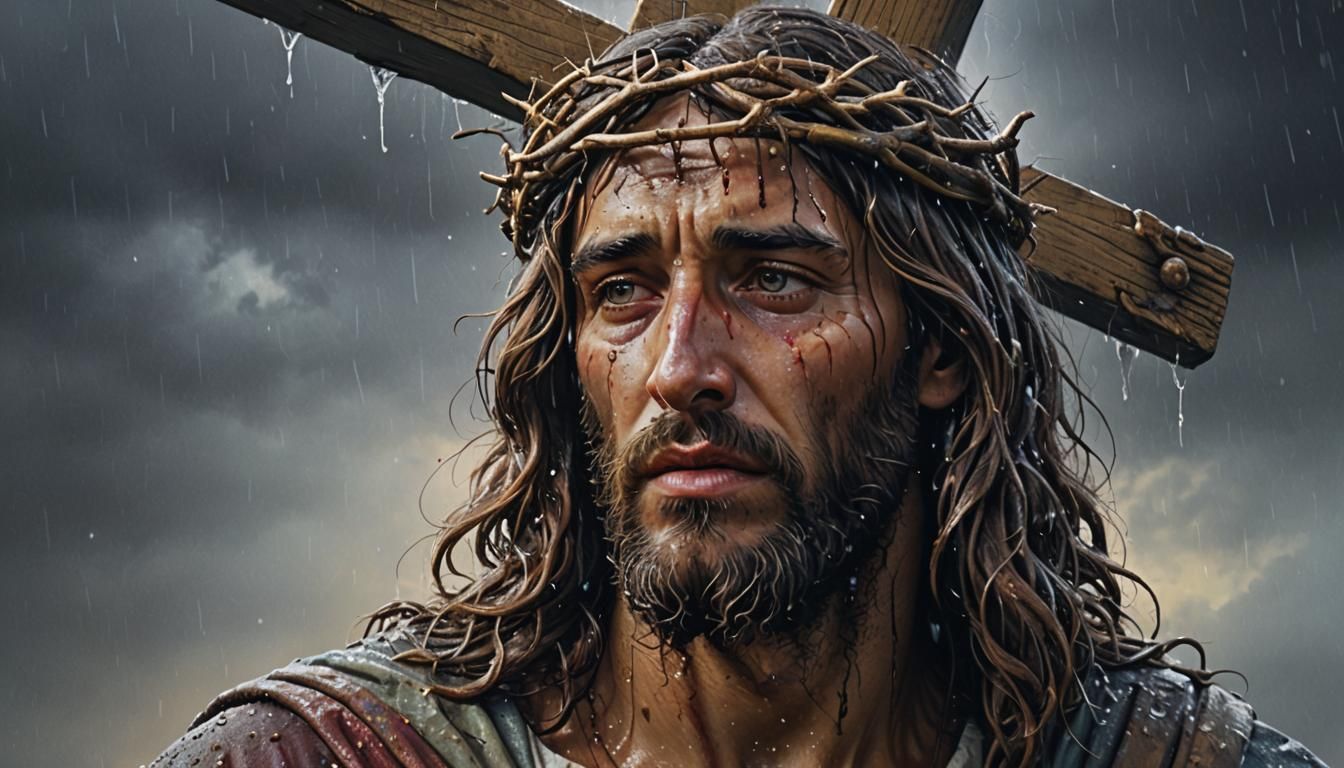 Crucifixion Scene in Hebrew Biblical Style