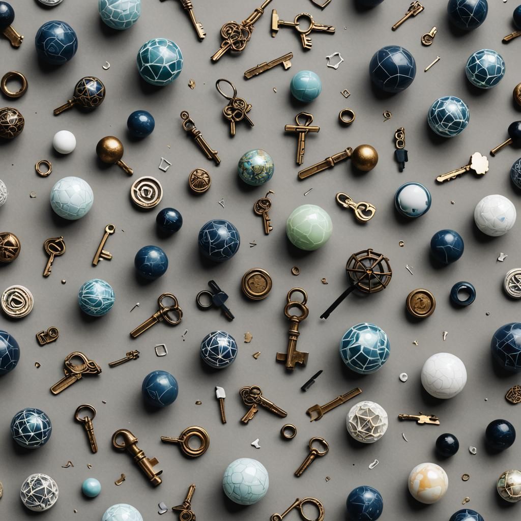 Abstract Key Enigma Storm Sphere Composition