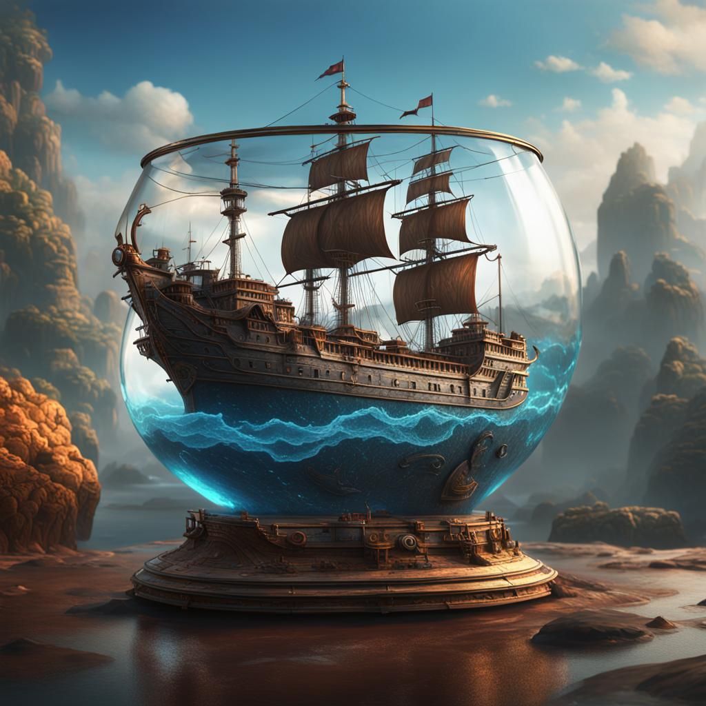 Ship in a Glass Bottle: Fantasy Concept Art