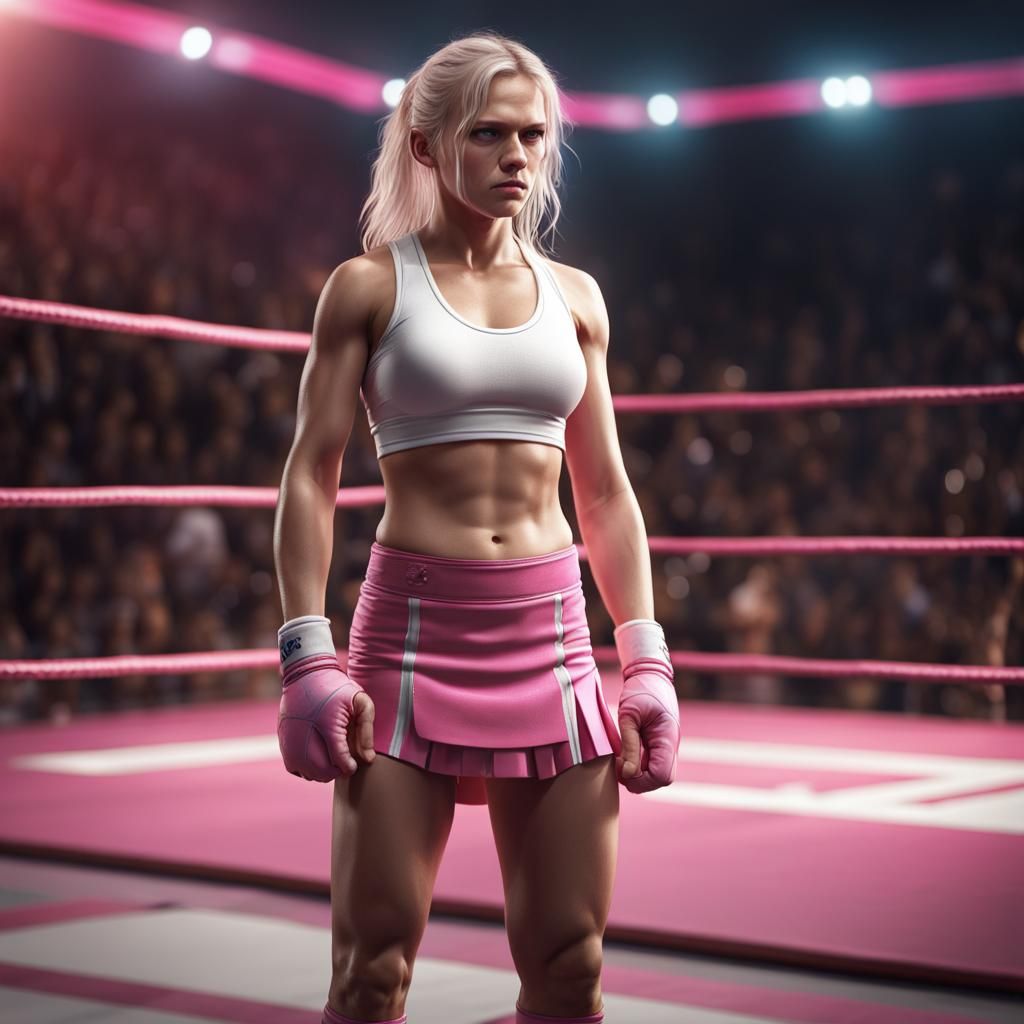 Wrestling Ring: A Detailed Matte Painting of Defeat