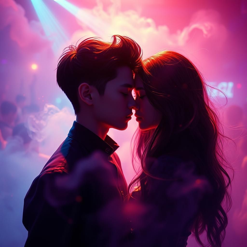 Neon Club Scene with Ethereal Synthwave Fog