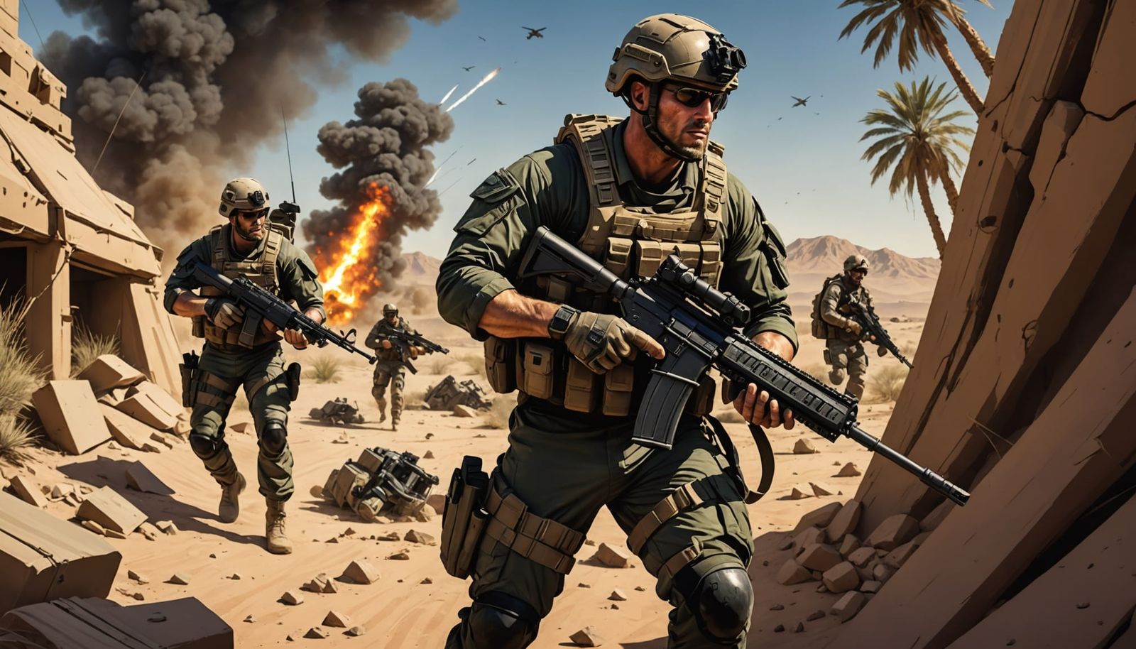 Elite Delta Force Operative in High-Stakes Mission