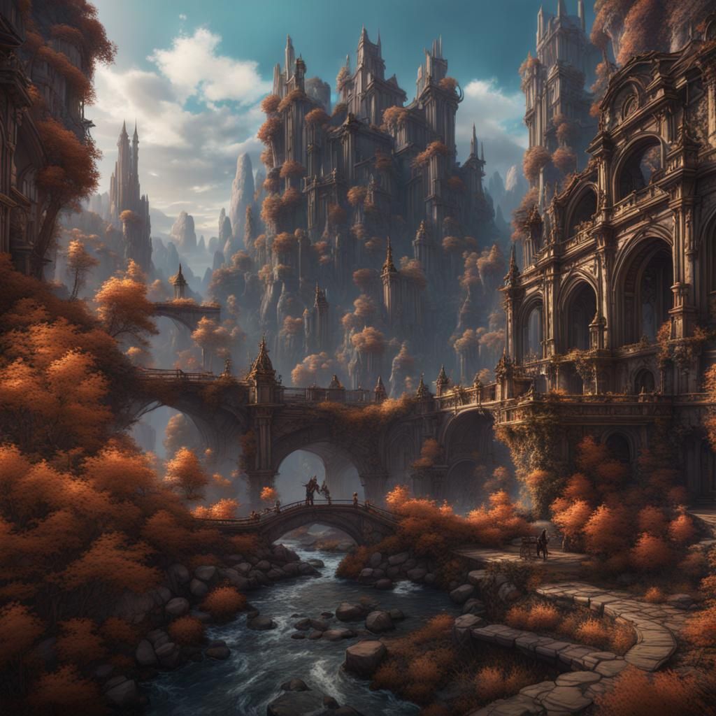 Detailed Matte Painting of a Line in 8K