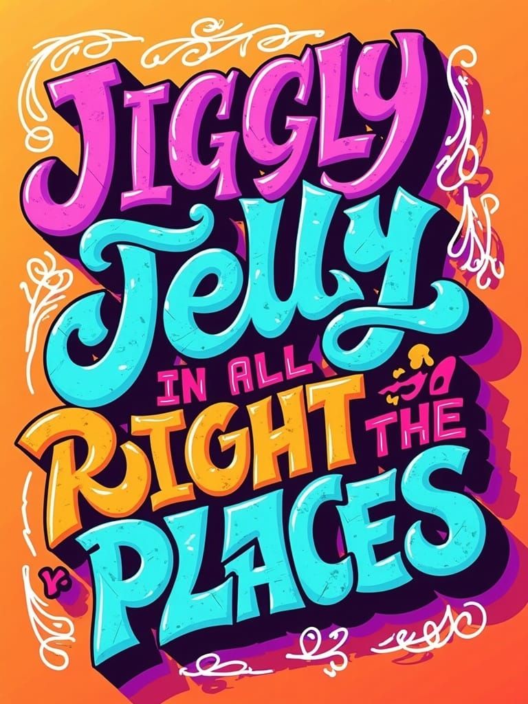 Dynamic 3D Graffiti Word Art: Jiggly Jelly