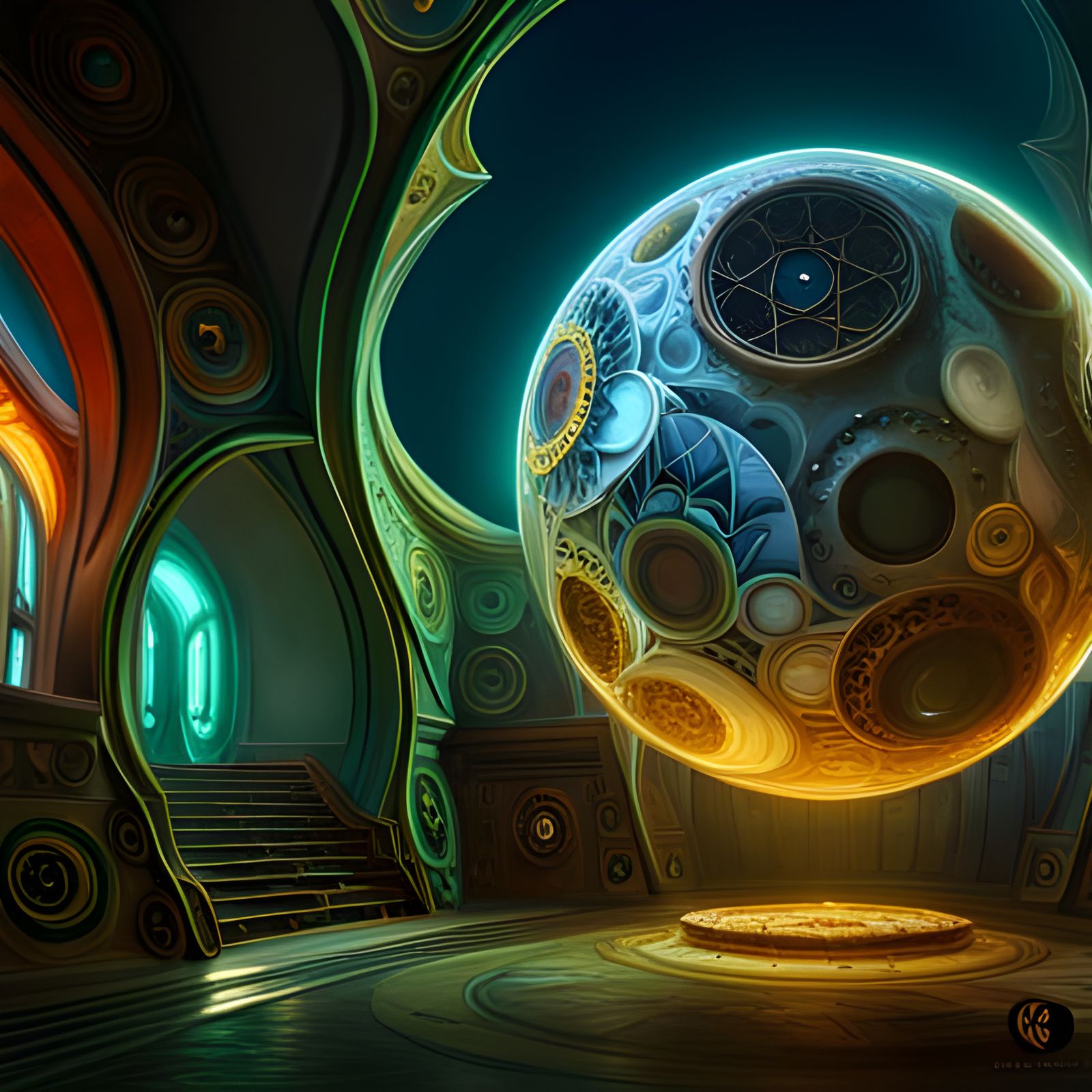 Occult Magic Essence Spheres: Detailed Matte Painting