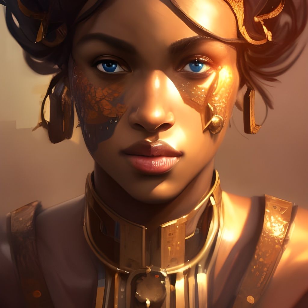 Detailed Portrait of a Black Elf in Fantasy Art Style